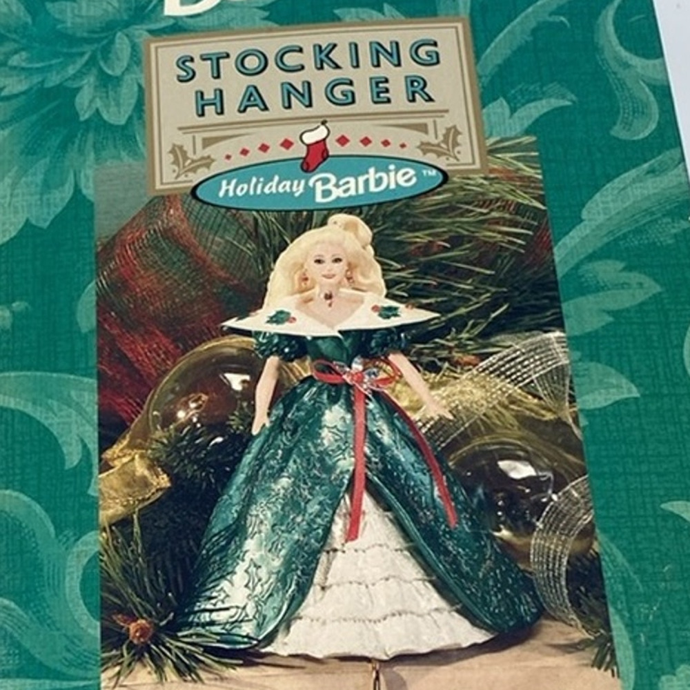 Stocking Hanger BARBIE ball gown Christmas Retro Vintage 1996 New old‎ stock